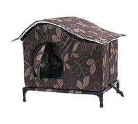 perfk Outdoor Cat House for Stray Cats, Weatherproof And Waterproof, Versatile Shelter Made of Thick Oxford, 40cmx32cmx32cm