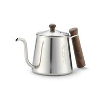 perfk Outdoor Coffee Kettle Gooseneck Kettle Pour Over Kettle Camping Kettle with Compact Unibody and Wooden Lid Knob for Controlled Water Suitable for