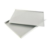 perfk Oven Baking Sheet Baking Pan Thick Two Layer Rectangular Easy Clean Puff Pastry Baking Tray Mille Feuille Pan for Dessert, Thickness 2mm