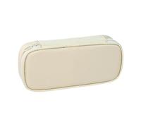perfk Oxford Pencil Case,Pencil Pouch Large Capacity Holder Box Organizer Pen Bag for Makeup Brushes, Adults, Boys Girls,Children, Beige