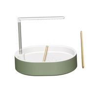 perfk Parrot Bath Shower Automatic Bird Bathtub with Pump Bath Tub for Medium Birds Lovebird, white