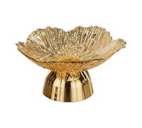 perfk Pedestal Fruit Serving Bowl Footed Fruit Basket Decor Tray Snack Holder for Wedding Living Room Home Kitchen Countertop Party, Gold