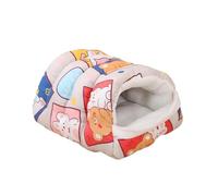 perfk Pet Cave, Cat And Dog Nest, Semi-enclosed Puppy House, Compact Small Doghouse, Cozy Warm Hiding Place, Shelter, Style A, L