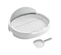 perfk Pet Dog Toilet,Training Corner,Puppy Training Potty Tray,Anti Splashing Indoor Reusable Litter Tray for Cat Puppy Small Dogs, white, 18mm