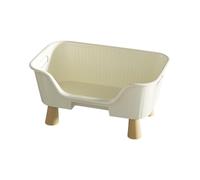 perfk Pet Hammock Bed Furniture Cooling Universal Washable Portable Comfortable Raised Cat Cot Elevated Cat Bed for Kitten Cats, M white
