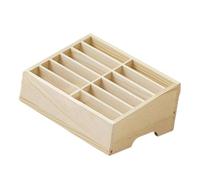 perfk Phone Storage Box, Cell Phone Stand, 12 Compartments, Portable Multipurpose Desktop Organizer for School Supplies, Meeting Room, Beige