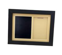 perfk Photo Frame Medal Display Shadow Box Memory Keepsake Lightweight Versatile for Kids 18x23cm with Stand, Black Frame