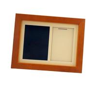 perfk Photo Frame Medal Display Shadow Box Memory Keepsake Lightweight Versatile for Kids 18x23cm with Stand, Coffee Color Frame