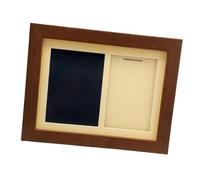 perfk Photo Frame Medal Display Shadow Box Memory Keepsake Lightweight Versatile for Kids 18x23cm with Stand, Tea Color Frame