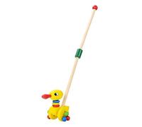 perfk Preschool Learning Activities Walking, Wooden Push Along Walking for 1 Year Olds Toddlers, Kids, Duck A