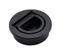 perfk Pull Handle Recessed Pull Handle Space Saving 40mm Versatile Hardware for Sliding Door Cupboard Locker Drawer, Black