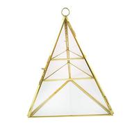 perfk Pyramid Crystal Display Case, Women Jewelry Collection Storage Organizer Box, for Bracelets, Necklace,