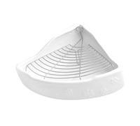 perfk Rabbit Litter Box Corner Litter Pan Potty Pet Toilet for Guinea Pig Hamster Bunny Ferret, White