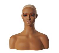 perfk Realistic Mannequin Head Manikin Head Bust, Realistic Necklace Display Stand, Wig Holder Wig Display Stand for Hat Earrings