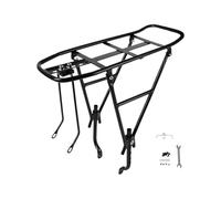 perfk Rear Bike Rack Bike Cargo Rack Pannier Luggage Carrier for Riding Carrying, Adjustable