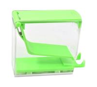 perfk Roll Dispenser Roll Organizer Press on Practical Transparent Dustproof Storage Box Case for Dental Pharmacy Lab, Green
