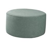 perfk Round Pouffe Cover Footstool Storage Covers Stool Pouf Stretch Covers, Machine Washable (Large, 58-65cm), Green