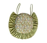 perfk Ruffled Chair Cushion, Ruffled Seat Pad, Removable, Elegant, Replacement Seat Cushion, Chair Pads for Dining Room, Kitchen, Home, Country House