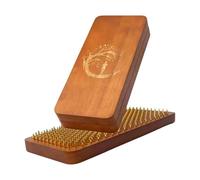 perfk Sadhu Board Acupressure Mat Wooden Board with Nails Yoga Board Portable Versatile for Acupressure Meditation, 32 X 13 X 4 Cm