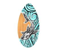 perfk Skimboard Small Surfboard Skimboarding Wooden Skim Board Surf Board for Children Teens Boys Girls Men Women Beginners