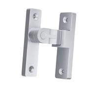 perfk Sliding Door Lock 90 Degree Installed Thickened Right Angle Gate Latch Door Latch for Bathroom Wardrobe Cabinet Apartments, Silver
