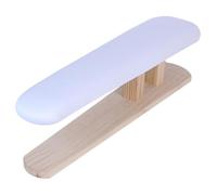 perfk Small Ironing Board Professional Ironing Stool with Wooden Base for Craft Rooms Household, White, 57cmx13cmx16cm