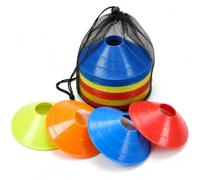perfk Soccer Train Marker Cones Discs Obstacles Set With Thickened PE Material For Agility And Field Mark Suitable For Youth Practice Team Train, Red