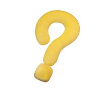 perfk Soft Throw Pillow Question Mark Pillow Lovely Home Decor Sofa Bed Pillow Ornament for Car Living Room Bed Thanksgiving Gift, Yellow