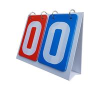 perfk Sports Scoreboard, Flip Scoreboard, 2-Digit Manual Score Flip Card, Scoreboard Score Counter for Volleyball, Tennis, Soccer, And Baseball, Red Blue