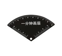 perfk Stainless Steel Eyebrow Stencil with Arch Guide Makeup Symmetry Tool Accessory for Beginners Professional Brows Template, Fan Shape