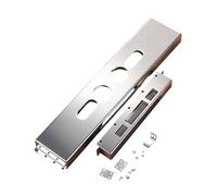 perfk Stainless Steel Lock Box, Double Sided Opening Adjustable Latch Spacing