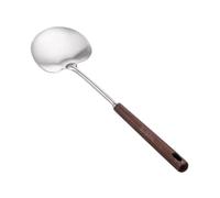 perfk Stainless Steel Wok Turner Wood Handle Kitchenware for Chefs Cooks Kitchen Gadget, 35cmx10.7cm