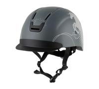 perfk Summer Riding Hat, Lightweight Cap for Daily Training, Stylish, Professional, Breathable, Horse Equipment, Gray, M