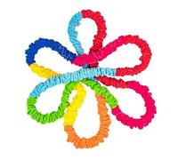 perfk Team Play Stretch Band Elastic Fleece Tug Multi Color Race Bands for Kids, 2m