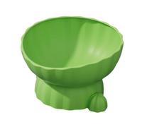 perfk Tilted Raised Cat Bowl, Cat Feeding Bowl Neck Protection, Feeding Neck Protection Bowl for Small, Medium and Large Cats Dogs, green