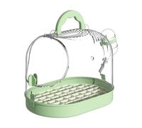 perfk Travel Bird Cage Bird Carrier Multifunction Parrot Take Out Cage for Small Birds Canary, Green