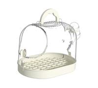 perfk Travel Bird Cage Bird Carrier Multifunction Parrot Take Out Cage for Small Birds Canary, White