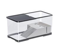 perfk Turtle Tank Turtle Tank with Aquarium for Reptiles Frogs Bearded Dragons, Small