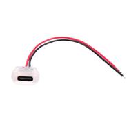 perfk Type C Female Chassis Wire Waterproof Compact Solder Sturdy Easy to Use Replaces, clear without light