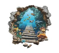 perfk under The Sea Wall Decal Floor Wall Sticker Decorative Vinyl Peel and Sticky for Bedroom Kids Room Decoration