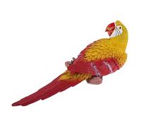 perfk Various Parrot Statues Resin Bird Ornament Animal Sculpture Decor, 38cm Yellow