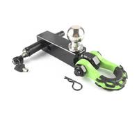 perfk Vehicle Towing Hook Tow Hitch Shackle Ball Hitch Recovery Accessory With 3rd Generation 8T Shackle And Electroplated Ball Suitable for, Black, Green, style to 5