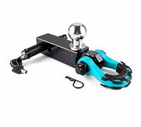 perfk Vehicle Towing Hook Tow Hitch Shackle Ball Hitch Recovery Accessory With 3rd Generation 8T Shackle And Electroplated Ball Suitable for, Black, Light Blue, style to 2