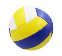 perfk Volleyball Size 5 Beach Volleyball Official Game Ball Volley Ball for Beginners Adults, Yellow Blue White