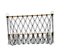 perfk Wall Hanging Storage Net, Toy Storage Organizer, Stuffed Animal Hammock Net, Toy Organizer for Kids Bedroom, Black