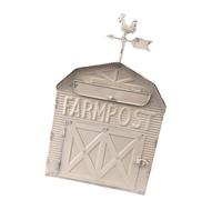 perfk Wall Mount Mailbox 28.5x15x47.5cm Multipurpose Outdoor Patio Decor Accessory Heavy Duty Outdoor Letter Box Ornamental