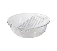 perfk Washboard Basin Scrubbing Board with Integrated Washboard Laundry Basin for Delicate Clothes, Clear