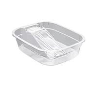 perfk Washboard Basin, Washtub, Dorm with Soap Holder, Space-saving, for Home, Hand Wash Basin, Laundry Basin with Washboard, White