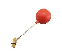 perfk Water Tank Float Valve Brass Float Valve Auto Fill Shut Off Floating Ball Valve for Toilet Cistern Pond Small Swimming Pools, Red, 1inch DN25