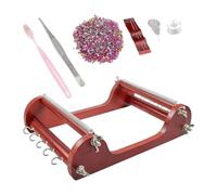 perfk Wood Beading Loom Kits with Threads, Beads Starter Kit for DIY Jewelry Belts